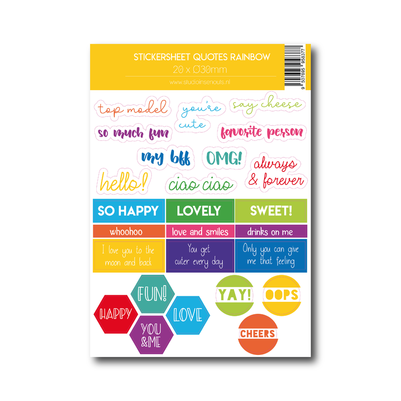 Sticker sheet Quotes | Rainbow