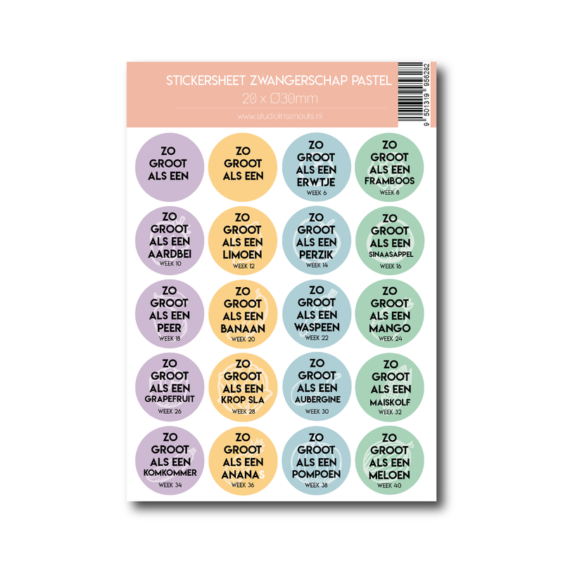 Sticker sheet Pregnancy | Pastel